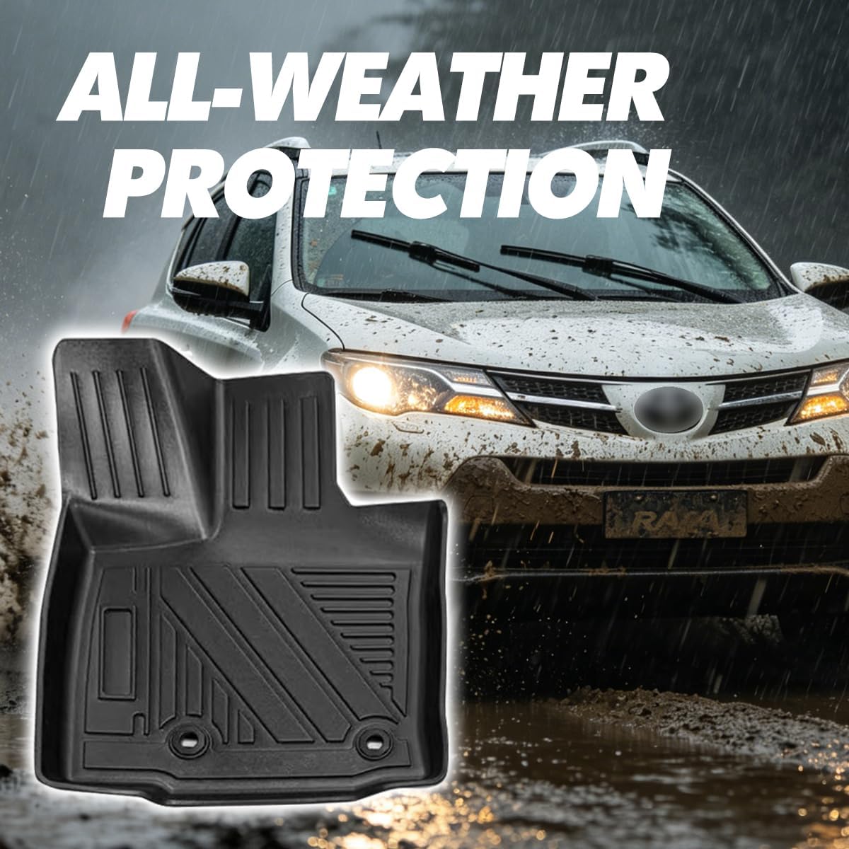 Compatible for Toyota RAV4 Floor 2026 Mats Cargo Liner All Weather Protector for 2026 Toyota RAV 4 Floor Mats Vehicle Accessories