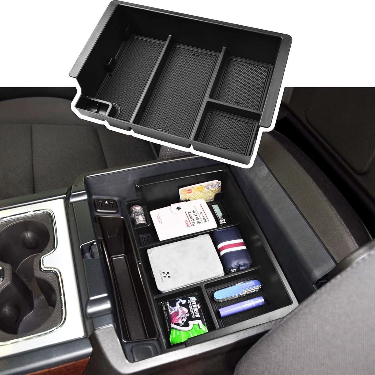 Full Center Console Organizer Tray for 2014-2018 Chevy Silverado/GMC Sierra