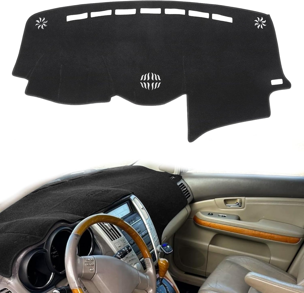 Dash Cover Mat Dashboard Cover for Lexus ES ES350 2007 2008 2009 2010 2011 2012 Nonslip Dash Board Protector Mat Interior Accessories Sunshade Anti Glare Pad Carpet (07-12 Dark Gray)