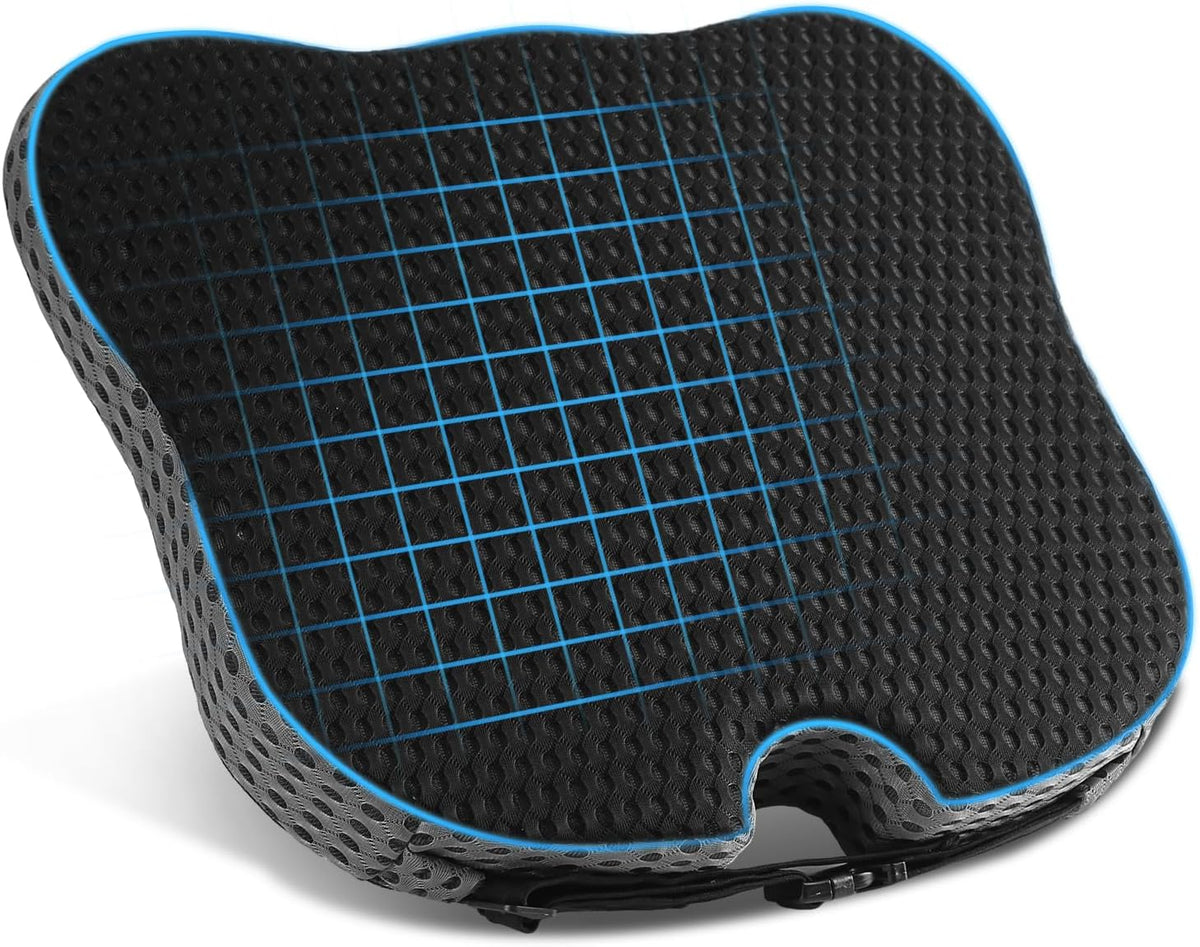 Hapiclody Car Seat Cushion for Driving,Premium Memory Foam Car Cushion for Better Visibility, Non-Slip Hip & Lower Back Tailbone Cushion, Car Seat Cushion Driver Booster for Short People, Truck(Black