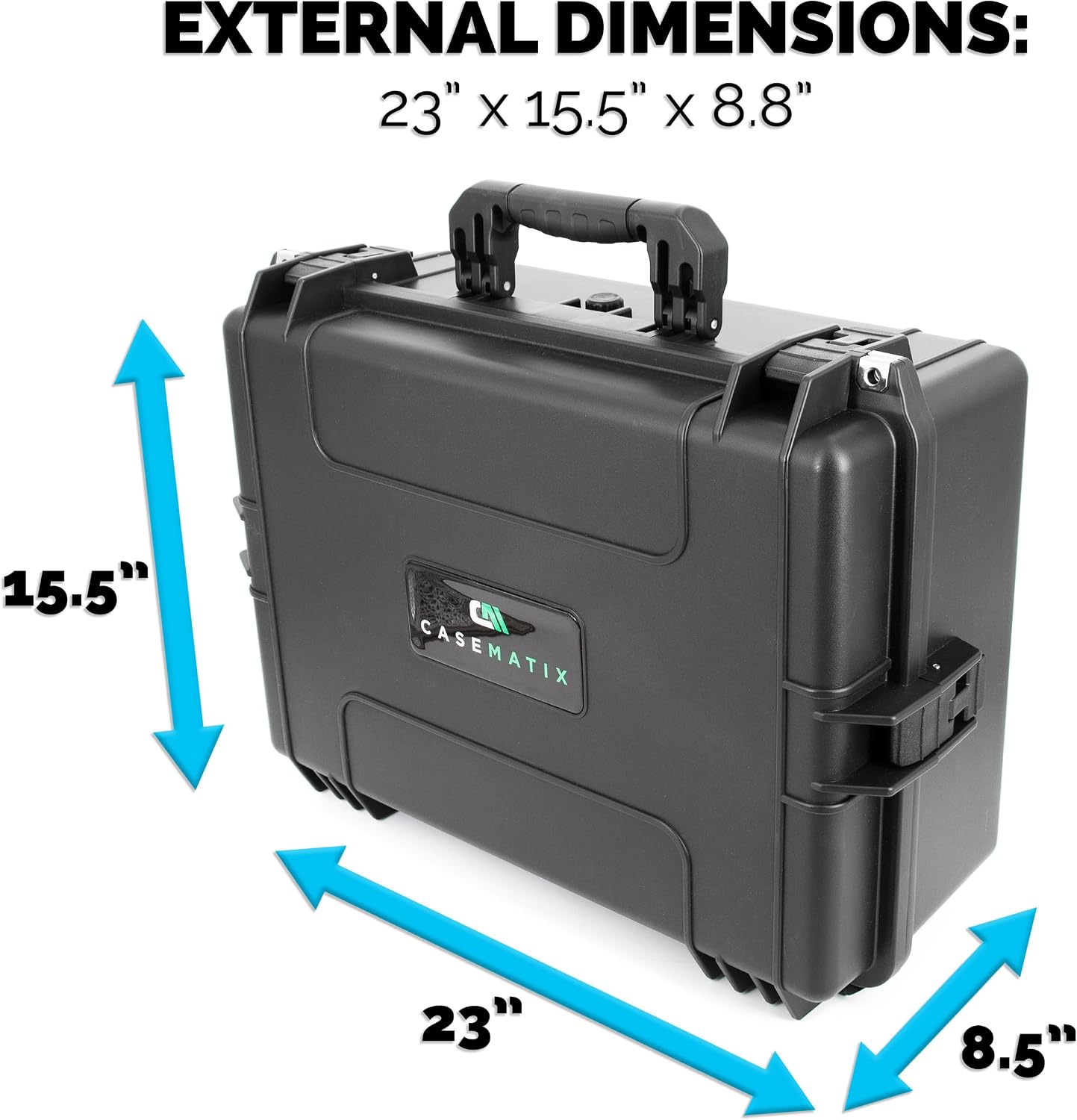 CASEMATIX IPX7 Waterproof Hard Case Compatible with Square Register POS System 1st & 2nd Generation Powered by Square POS, Shockproof Carrying Travel Storage Case for POS Stand, Printer & Accessories