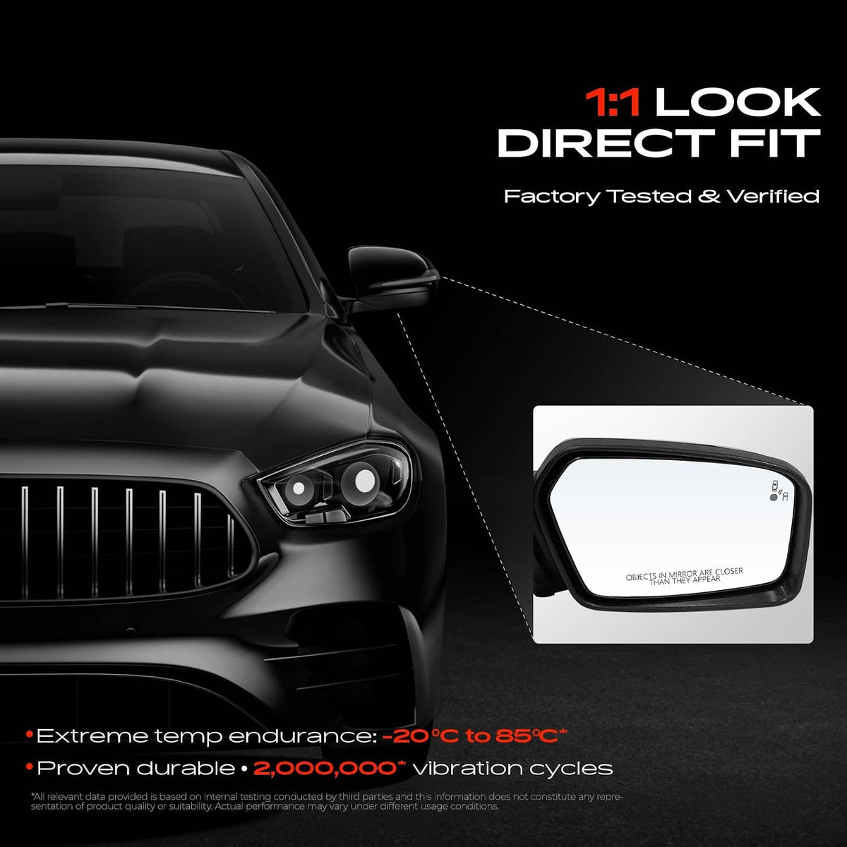 A-Premium Passenger Side Power Door Mirror Compatible with Ford, Mercury
