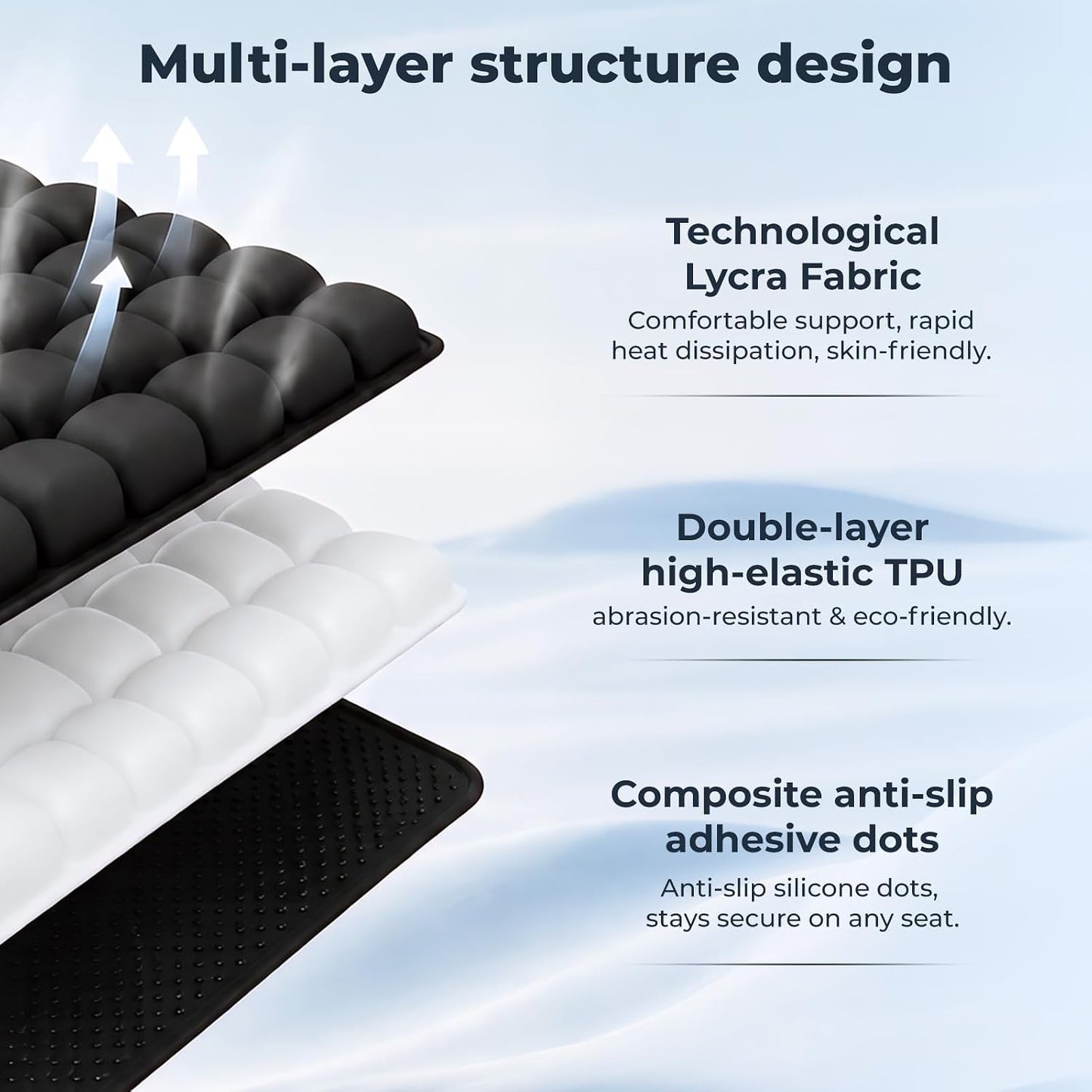 Travel Seat Cushion for Airplane,Inflatable Airplane Seat Cushion | Portable Seat Cushion,Adjustable Air Cushion with Mini Pump for Long Flights,Office Chair,Train and Car Use