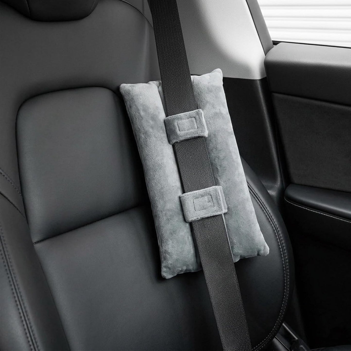 Seat Belt Pillow Post Surgery Mastectomy Seatbelt Cushion for Abdominal Hysterectomy Heart Surgery Recovery Support Stable Non Slip Adult Car Ride Comfort Padding Grey