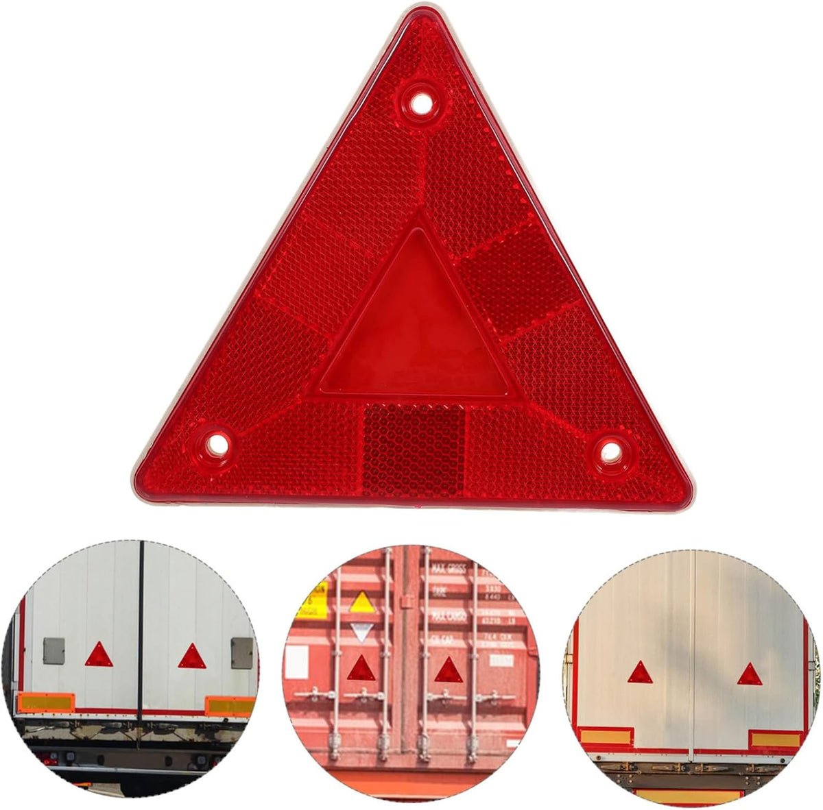 Reflective Triangle Warning Sign 10Pcs Plastic Roadside Safety Sign