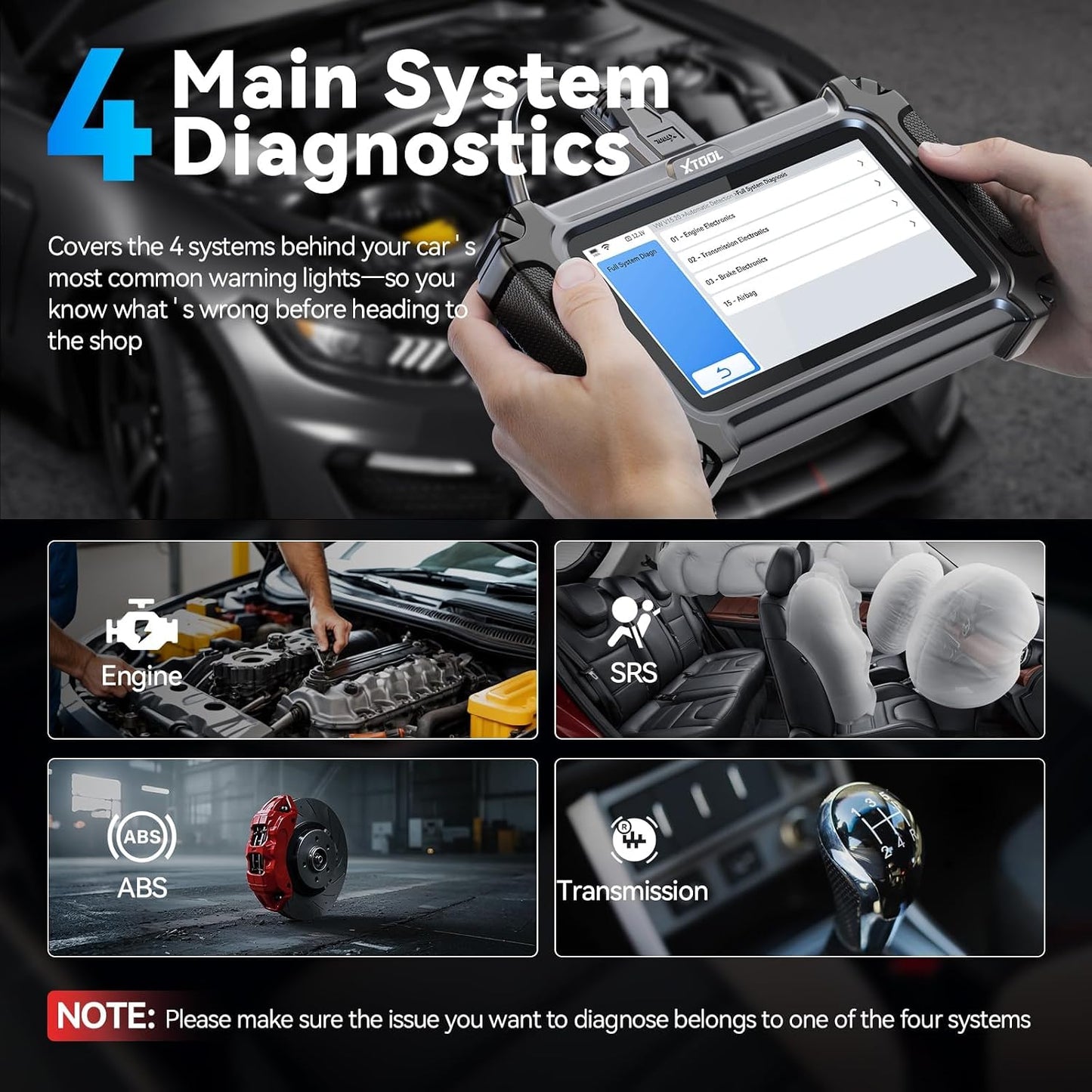 XTOOL D5S OBD2 Scanner, 16 Resets, Car Scanner for Engine ABS SRS Transmission, Crank Sensor Relearn, Throttle Relearn, EPB, Code Reader for Cars and Trucks, CAN FD&FCA Scan Tool, Lifetime Free Update