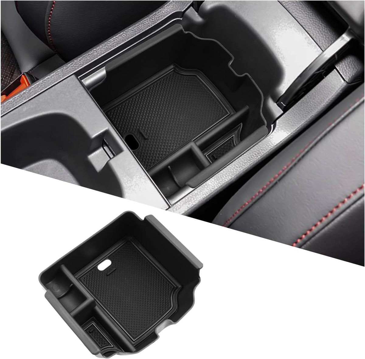 Ruiya 2022-2026 Civic Si Center Console Organizer for 2026 Honda Civic Si Accessories ABS Armrest Console Glover Tray Compatible with 2022 2023 2024 2025 2026 Honda Civic Si & Civic Type-R