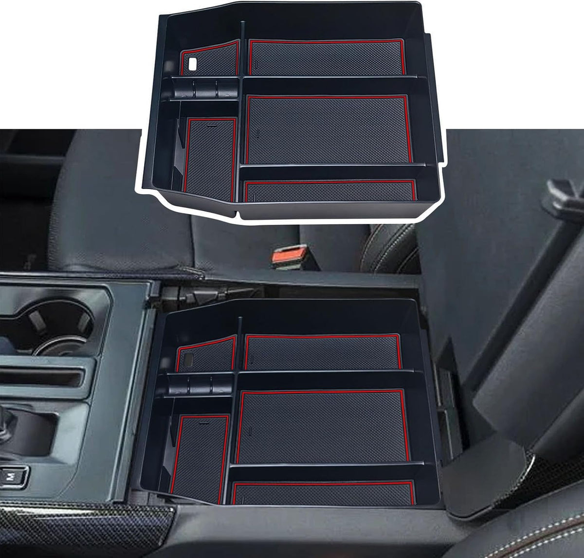 Zxiaochun Center Console Organizer for 2021-2024 Ford F150 Accessories