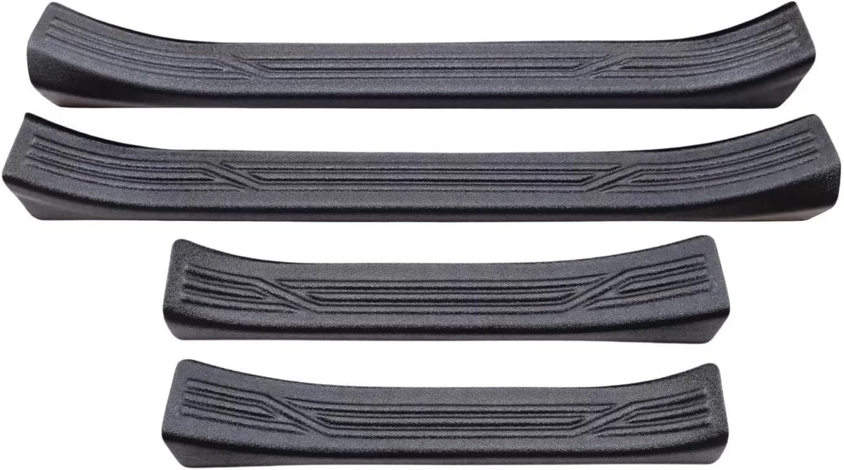 Door Sill Protector for Toyota RAV4 2019-2025, Black ABS-Plastic Automotive Door Entry Guard, Custom Fit Car Door Sill Protector with 3M Tape, Shagreen Cover, 2mm Thick Bolt-On Tuning