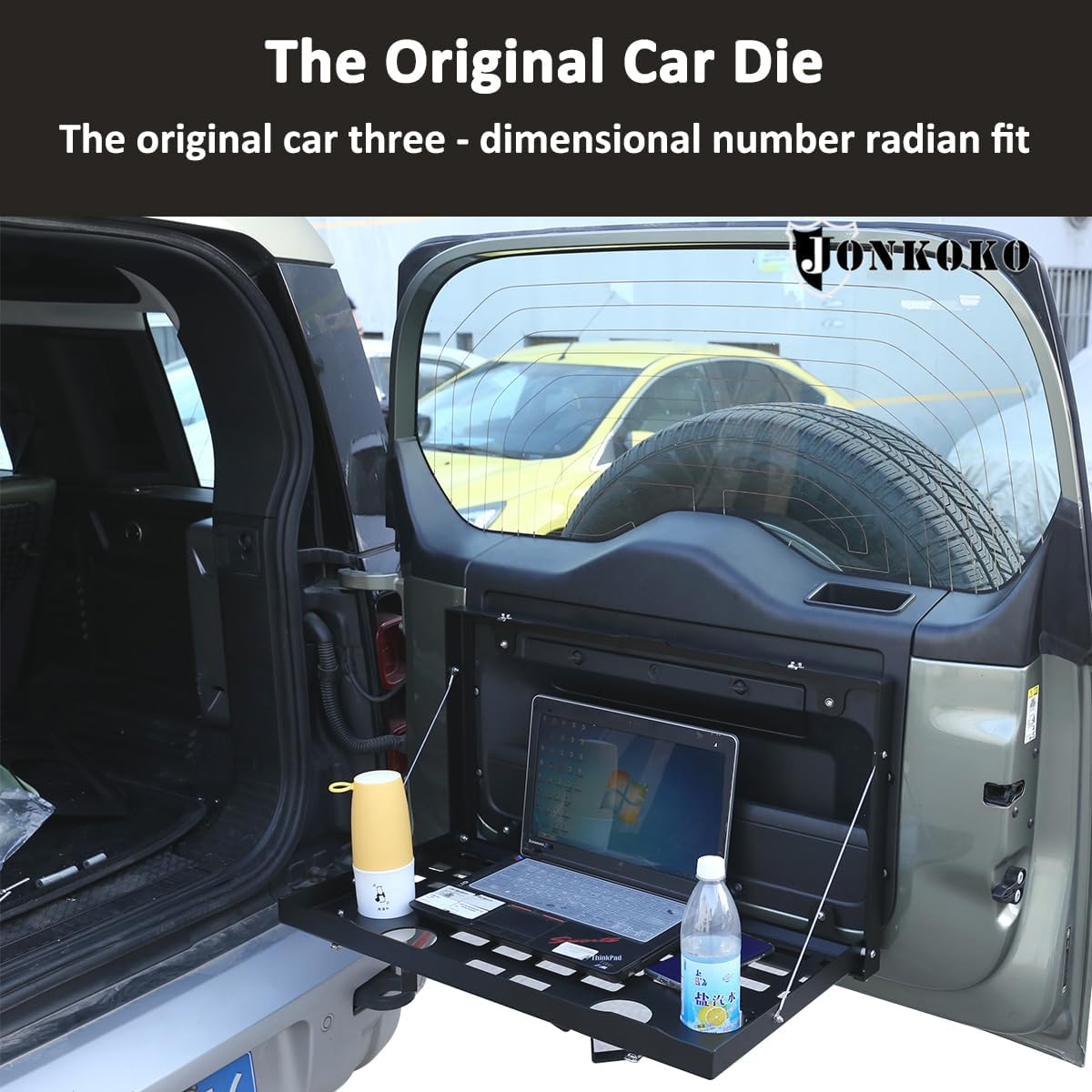 Car Trunk Storage Basket Organizer Side Cargo Rack Modular Compatible with Land Rover Defender 90 110 2020-2026 Car Rear Door Foldable Table Tailgate Table (Rear Door Foldable Table)