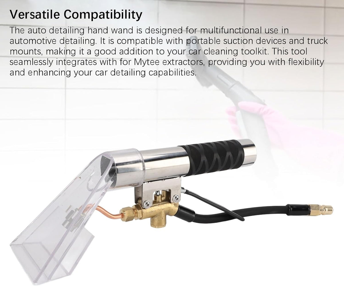 Extractor Hand Tool, Stainless Steel Multifunctional High Efficiency Upholstery and Auto Detailing Tool Hand Wand for Carpet Cleaning Extractors