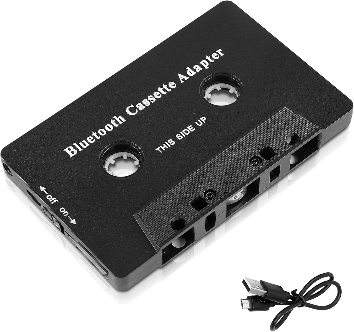 Car Audio Bluetooth 5.0 Cassette Receiver, Cassette Bluetooth Adapter for Car Tape Player, Wireless Cassette Aux Adapter with Hands-Free Calling, Universal Compatibility for Smartphones, Tablets