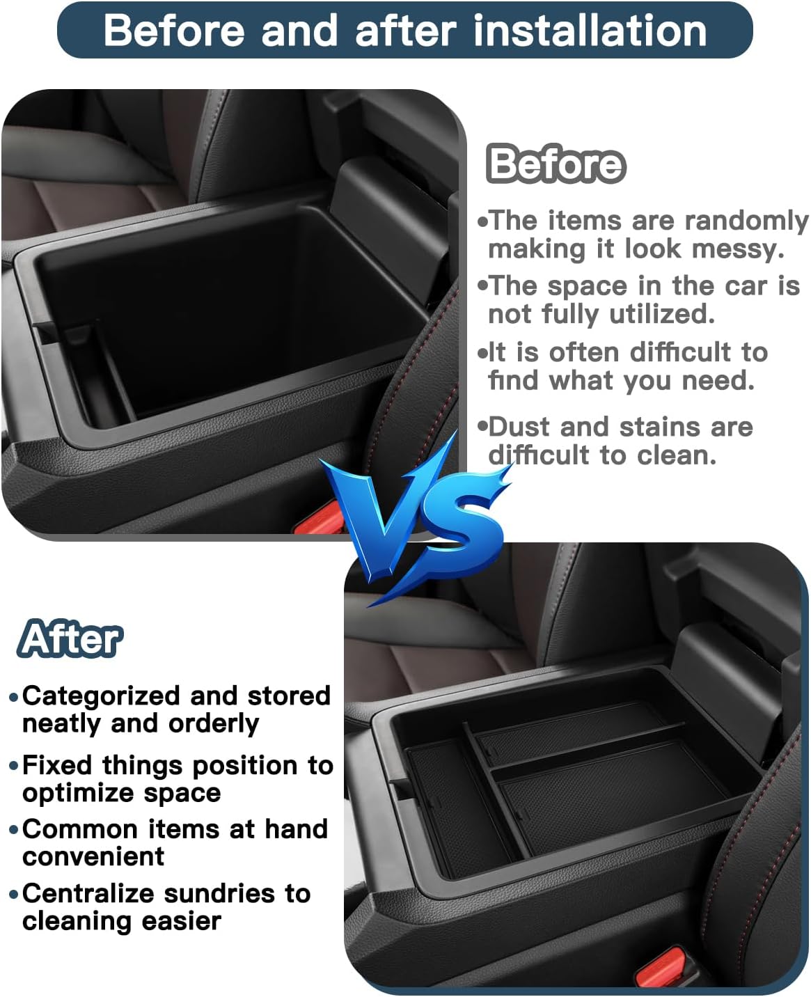 Ruiya 2026 Passport Center Console Organizer,for Honda Passport 2026 Accessories ABS Material Middle Console Glove Tray Compatible with 2026 Honda Passport RTL/TrailSport/TrailSport Elite