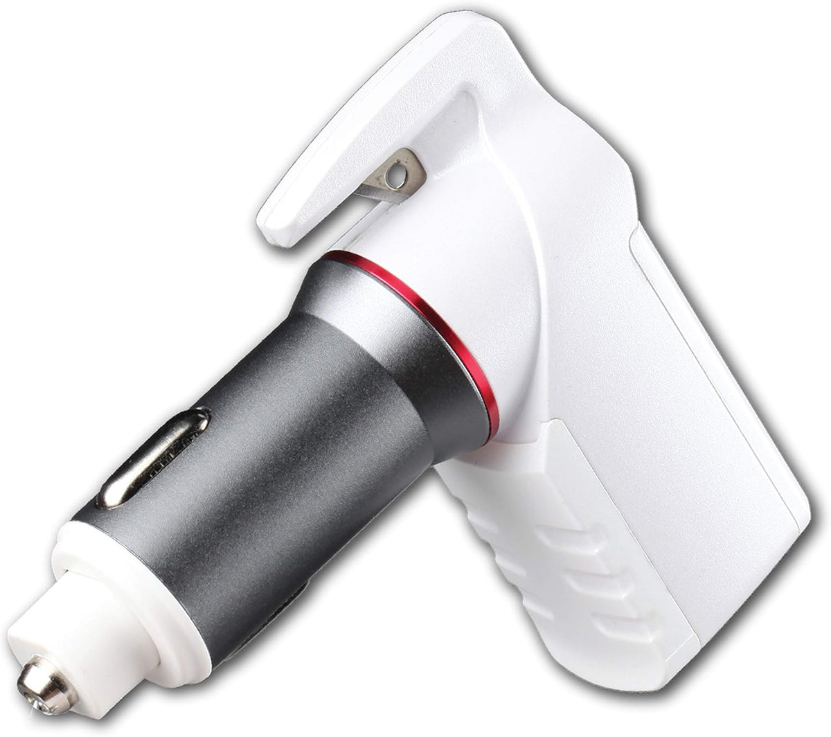 Ztylus Stinger Car Emergency Tool, Spring-Loaded Window Breaker, Car Safety Hammer, Seatbelt Cutter and Window Glass breaker, Car Escape Tool, USB Car Charger, 2 USB Ports Max 2.4A (2 pcs Black Combo)
