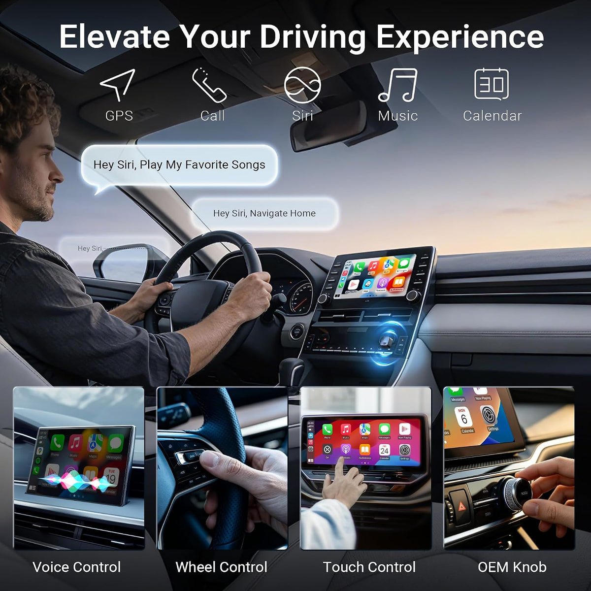 MINIX 2-in1 Wireless CarPlay Adapter for Apple & Android Auto