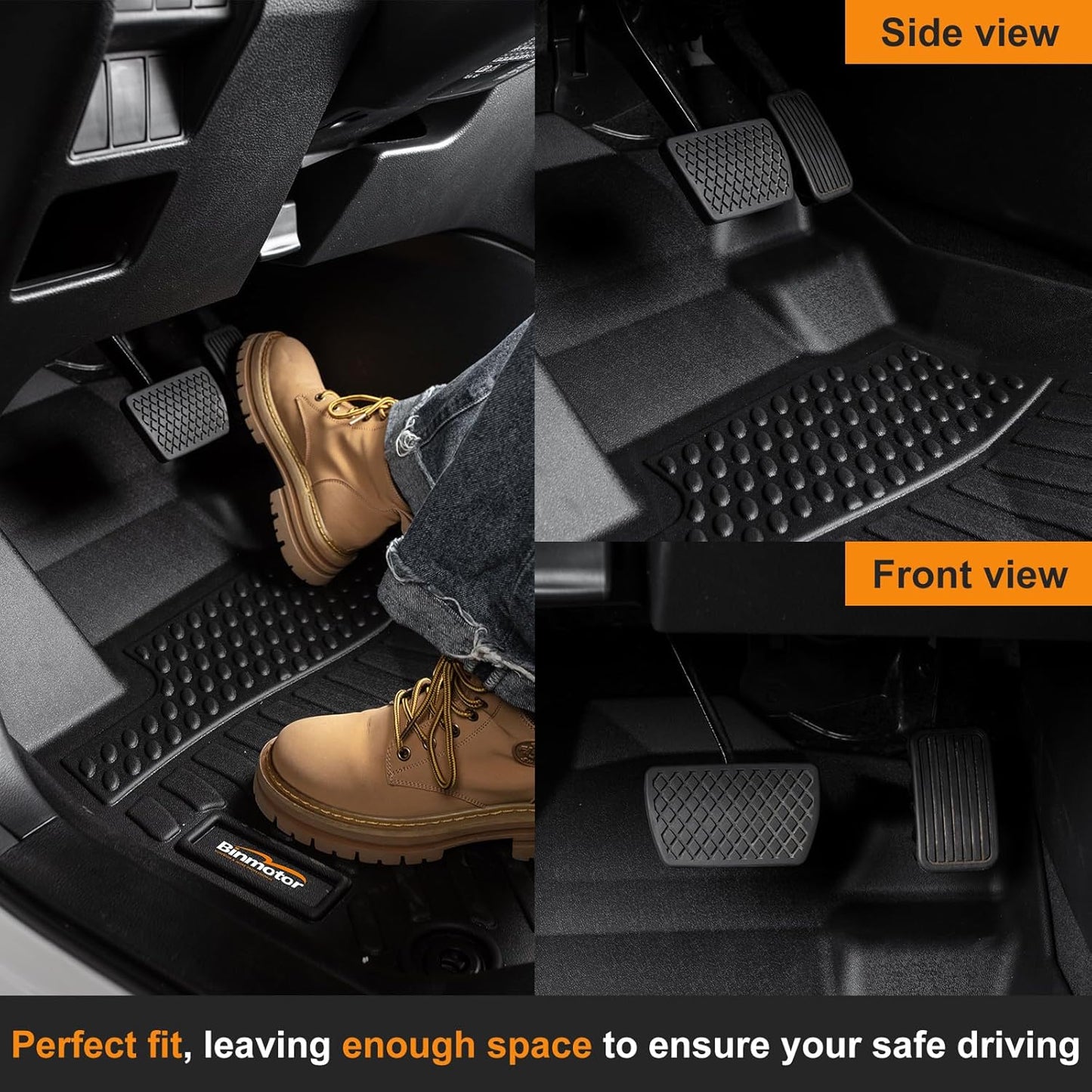 Binmotor-All Weather Floor Mats Cargo Liner Full Set for Kia Sportage 2017-2022 (Only Gas Models), Heavy Duty Car Floor Liners for Sportage Accessories