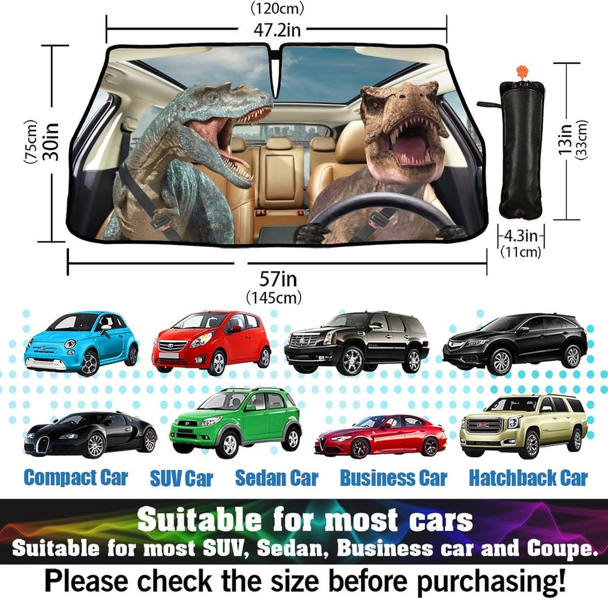 Socira Car Windshield Sun Shade Umbrella Sunshade for Car Windshield