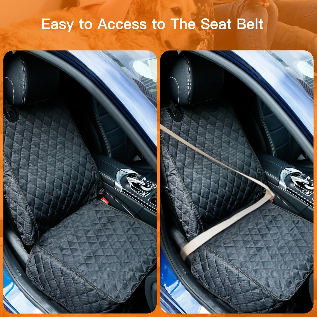 PETICON Waterproof Front Seat Car Cover, Full Protection Dog Car Seat Cover
