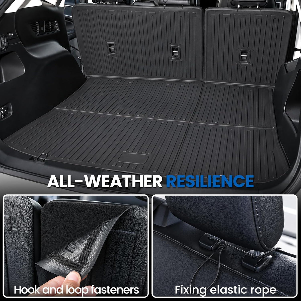 Floor Mats for Ford Edge 2015-2025, with Cargo Mat Backrest Mats