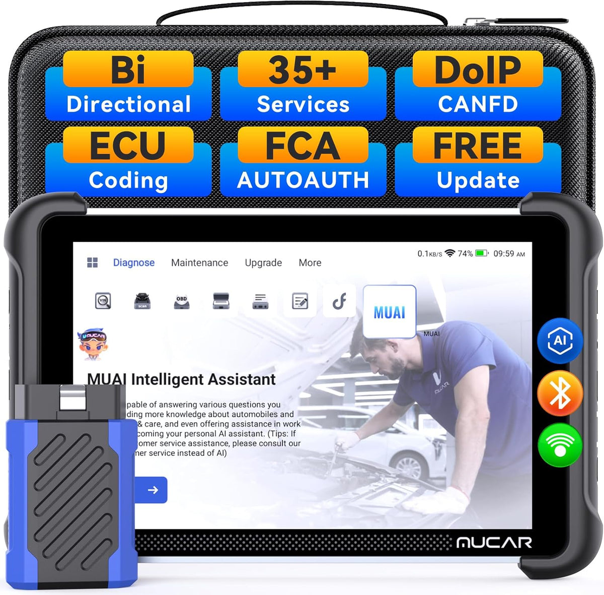 MUCAR 892BT Full System AI Bidirectional Scan Tool, Free Lifetime Updates