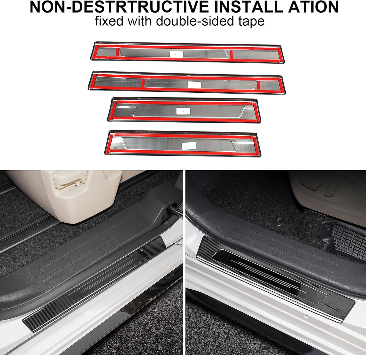 Stainless Steel Door Sill Protector for Toyota Sienna 2021-2025 2026 LE/XLE/XSE/Limited/Platinum Accessories Interior Door Entry Guard Cover Trim