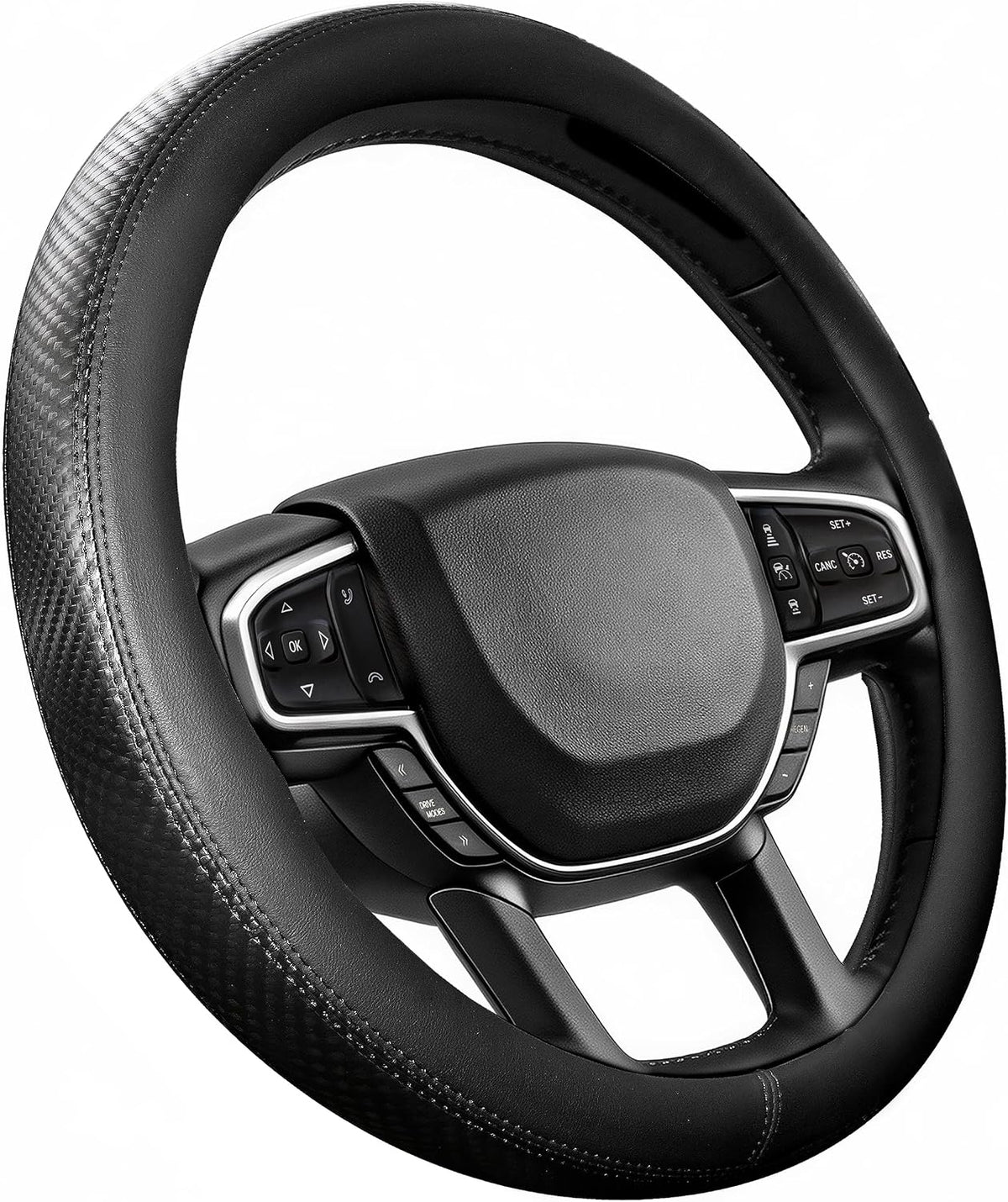 Steering Wheel Cover for Dodge Ram 1500 2500 3500 2012-2026, Black