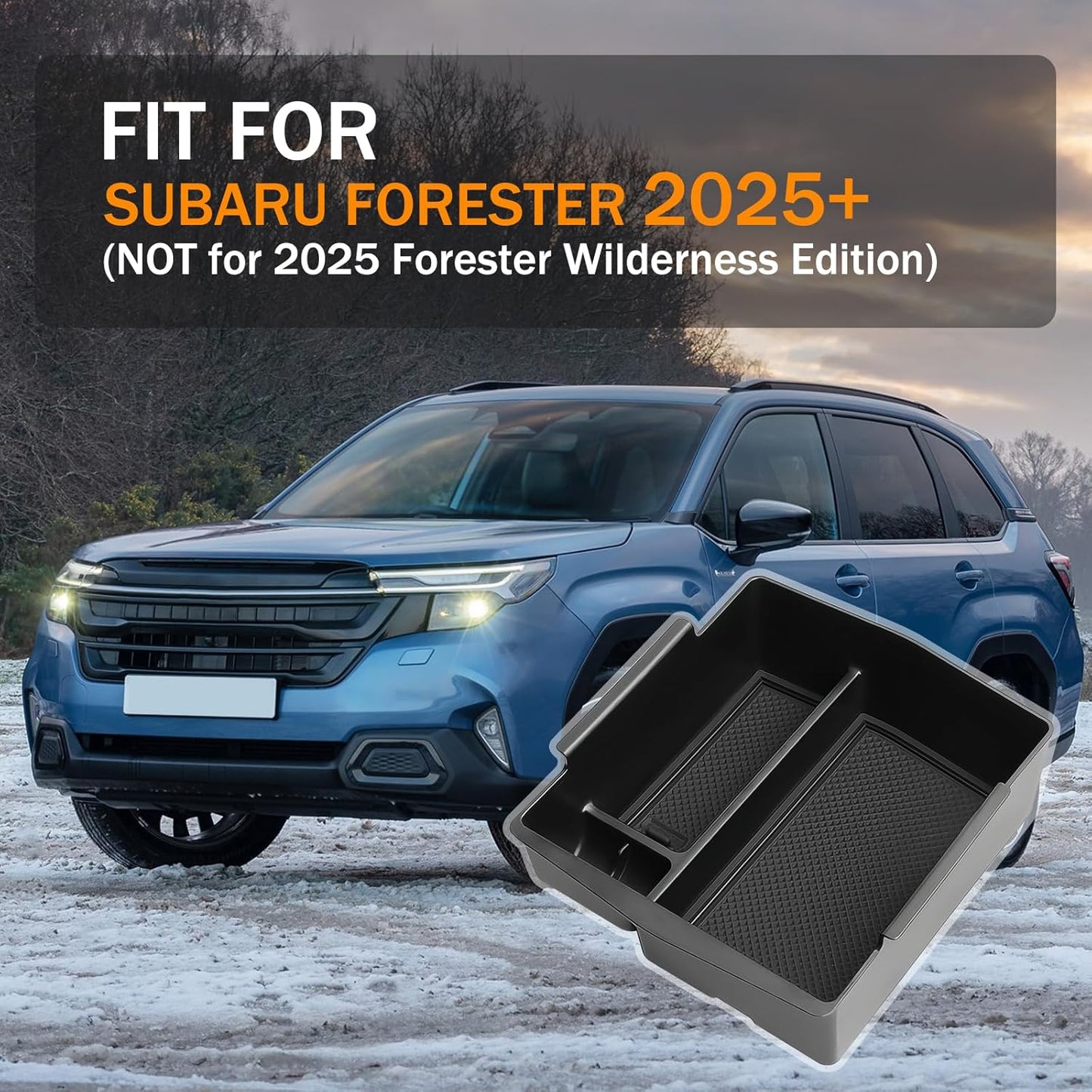 Center Console Organizer for 2025 2026 Subaru Forester Premium Sport Limited Touring Accessories, ABS Armrest Storage Box Tray Organizer Insert for 2025 Subaru Forester Accessories