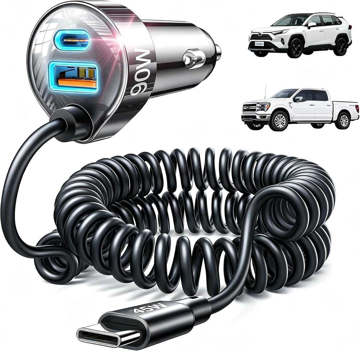 LISEN 90W USB C Car Charger for iPhone 18/17/16 Series