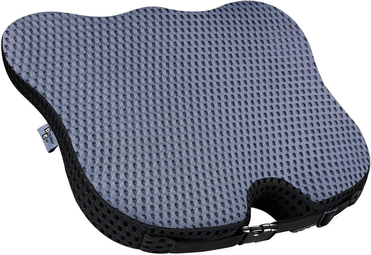 Wedge Car Seat Cushion for Driving for Better Visibility & Sciatica Relief