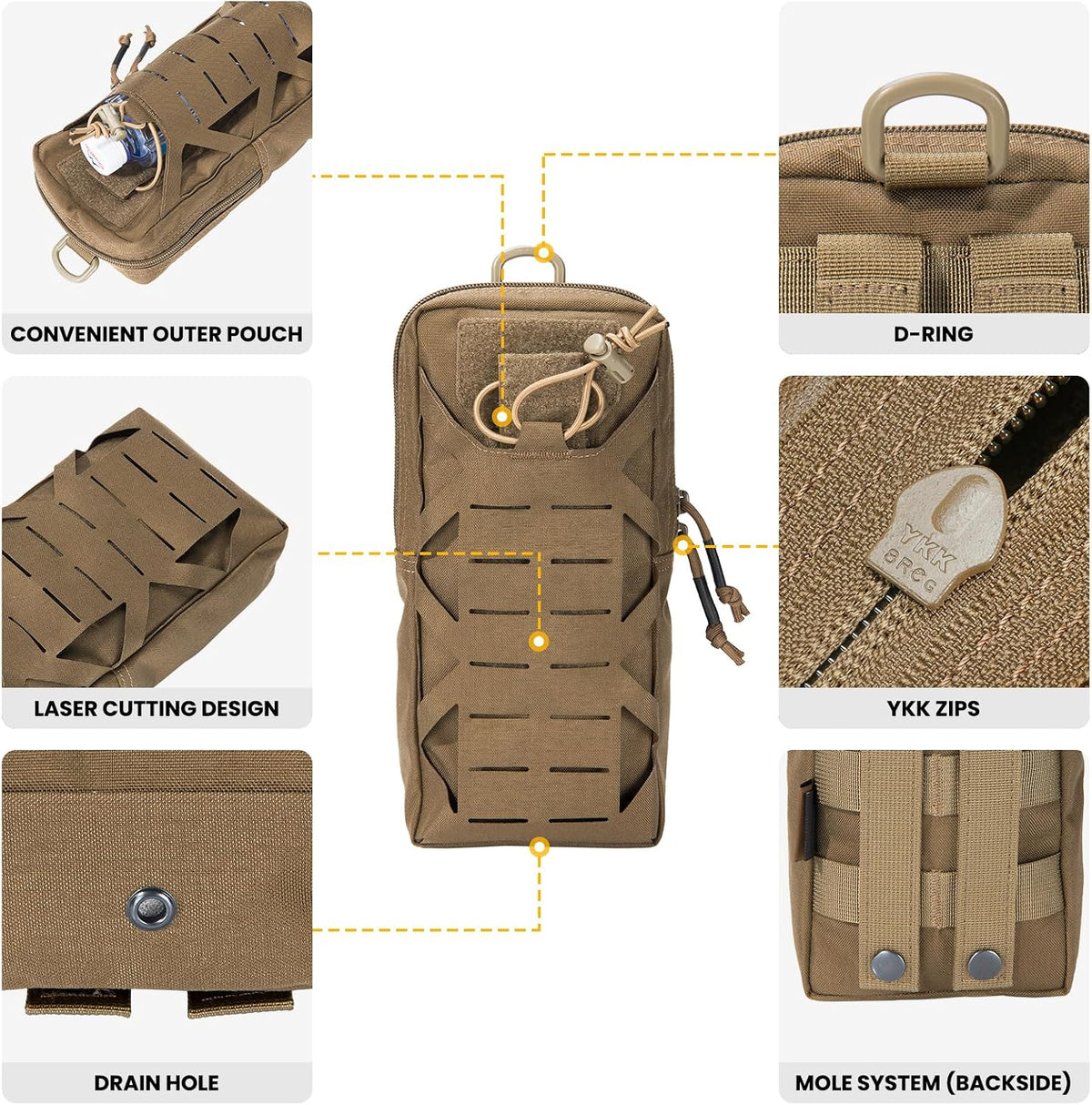 EXCELLENT ELITE SPANKER Tactical EDC Pouch Molle Utility Tool Pouches