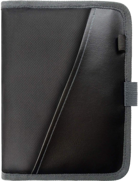 PlusXpres Glove Box Compartment Organizer - Car Document Holder - Gray | Owner Manual Case Pouch, Vehicle Storage Wallet for Registration and Insurance Card, Auto Paperwork Holder, Log Book included