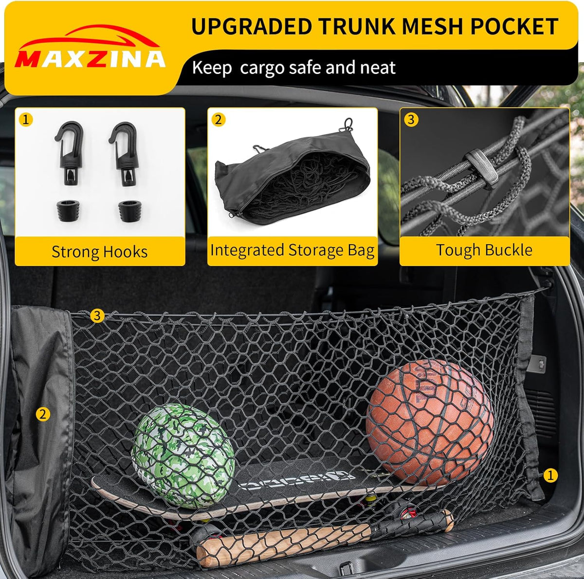 Cargo Net for 2023-2026 Honda Pilot Accessories (3.28'×1.05')