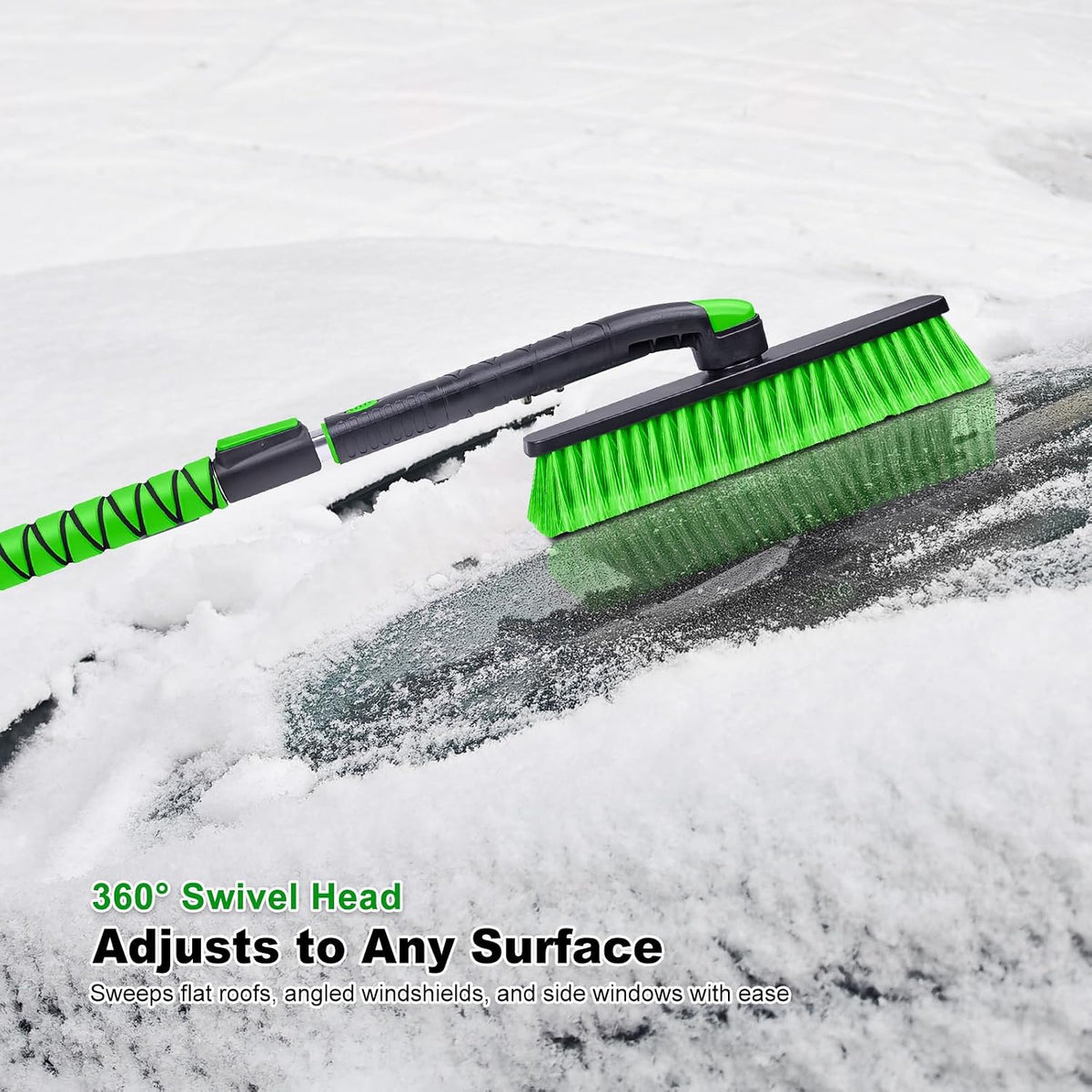 SEAAES 48 Inch Extendable Snow Brush, Windshield Ice Scraper for SUV Truck