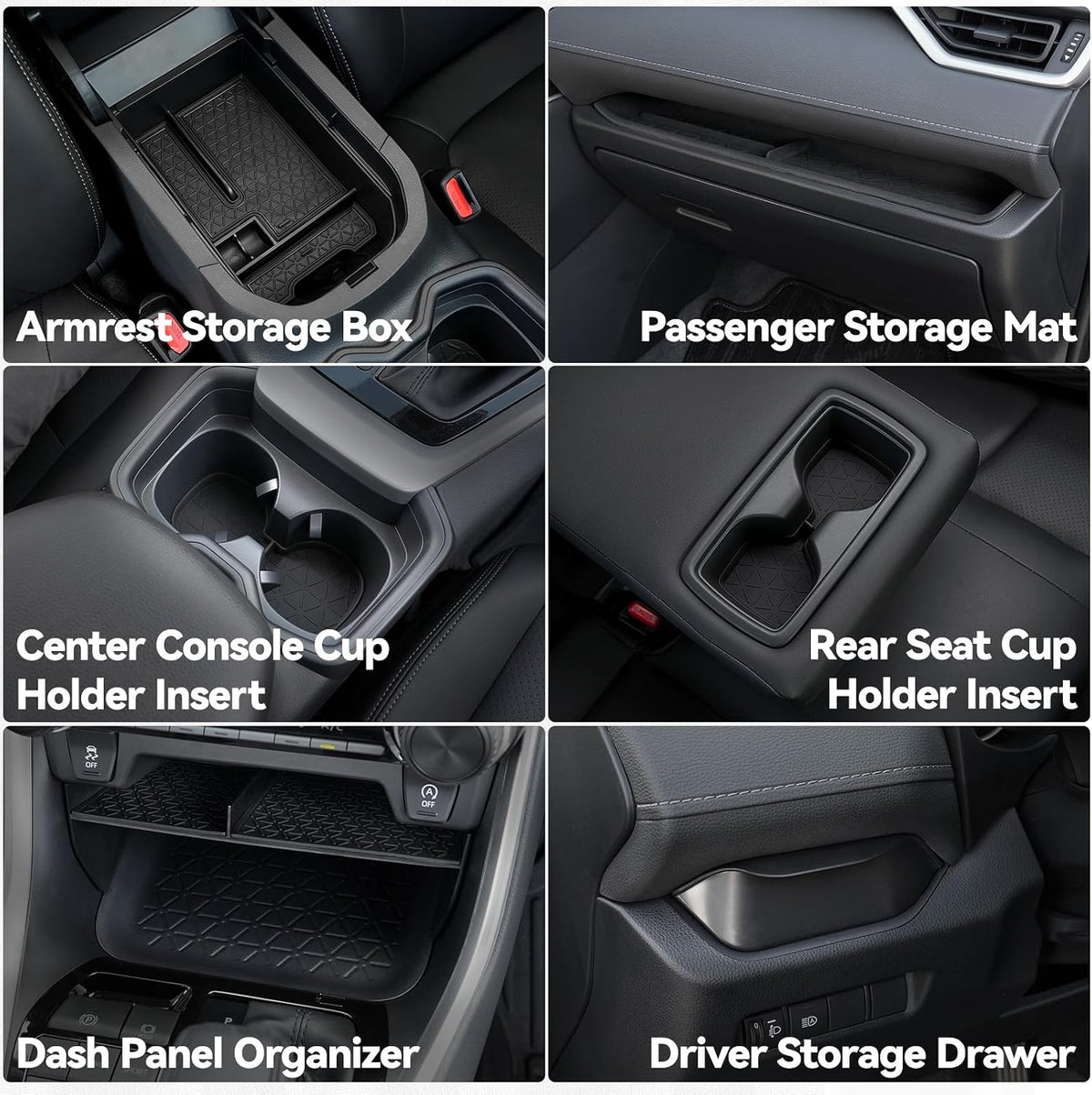 ELECFRESH Center Console Organizer for 2019-2025 Toyota RAV4 Accessories