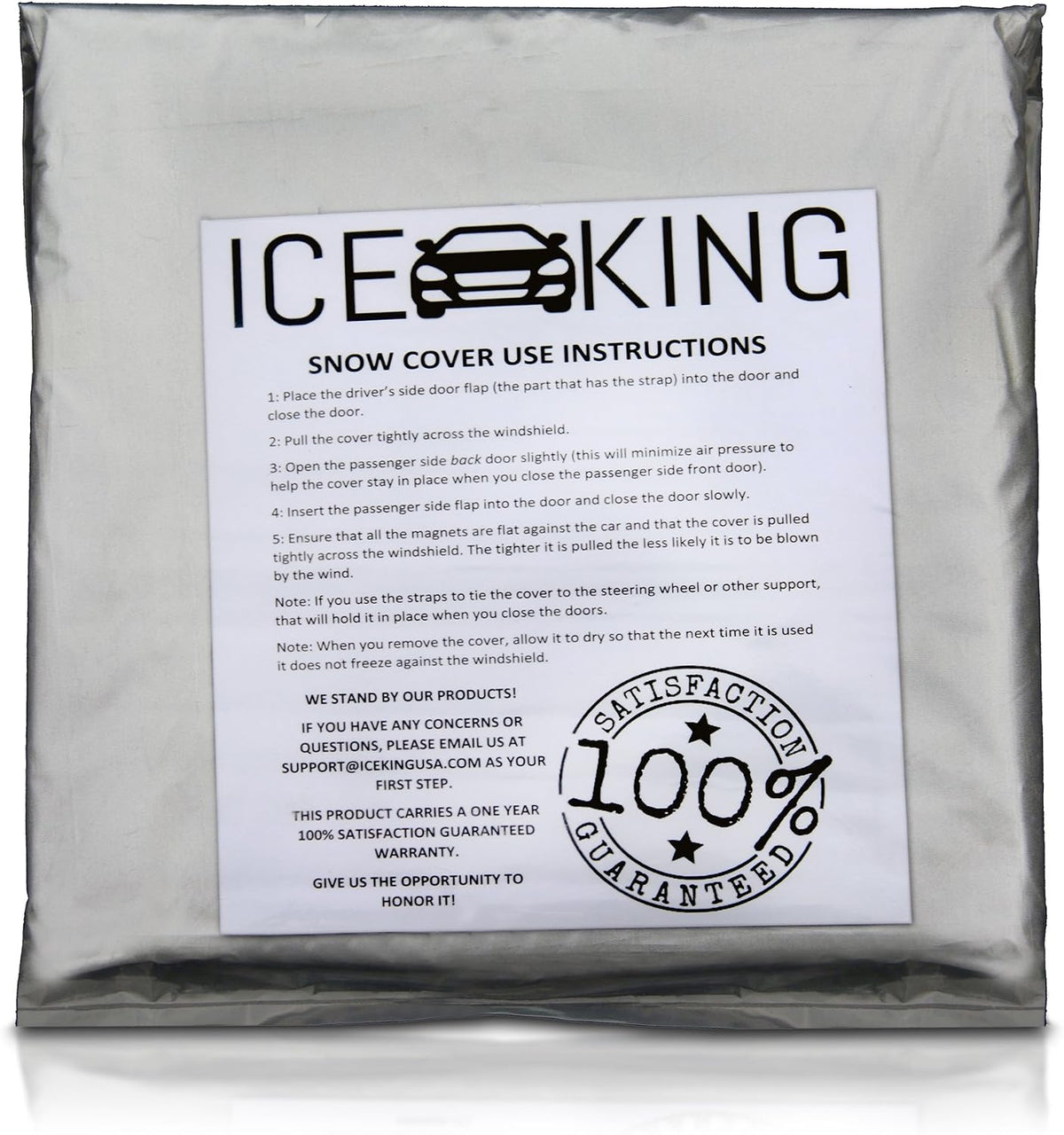 Magnetic Windshield Cover - Huge Size Fits Any Car, Truck, SUV, Van or Automobile - Keeps Ice & Snow Off Exterior Auto Snow Windshield Cover with Magnetic Edges