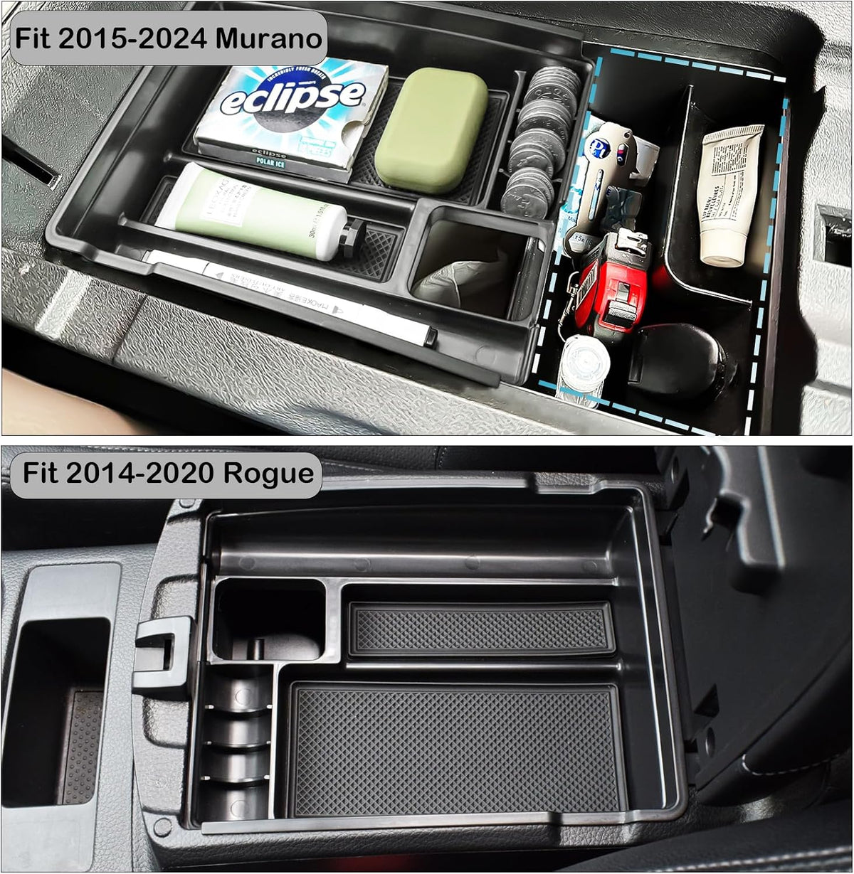 Center Console Organizer Tray for Nissan Rogue 2014-2020 / Murano 2015-2024