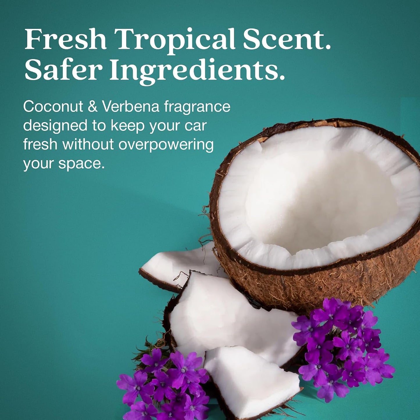 Enviroscent Non-Toxic* Car Vent Clip Air Fresheners - Single Use Auto Vent Clips - Good for All Vehicle Types -Fragrance Lasts Up to 30 Days - Seaside Coconut &amp; Verbena Scent (8 Count)