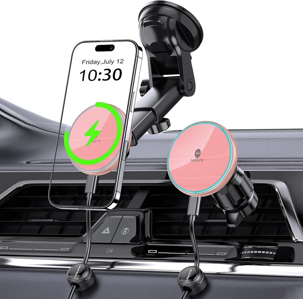 for Mag-Safe Car Mount Charger Dash Windshield Vent Magnetic Phone Holder