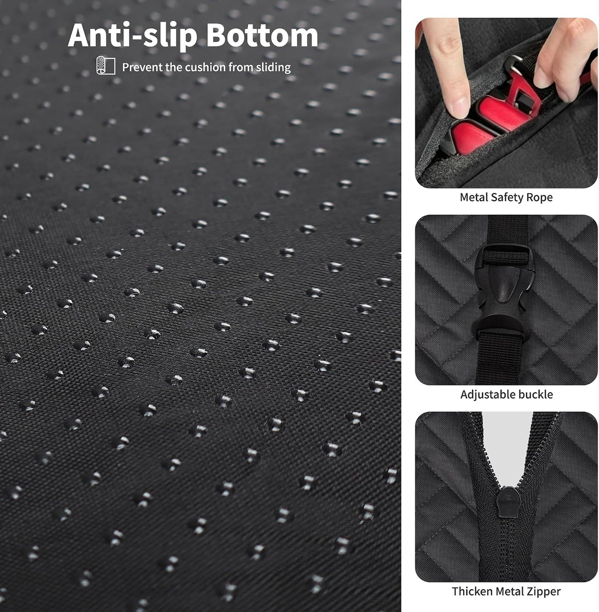 Hard Bottom Dog Seat Cover 400LBS Back Seat Extender for Large Dogs
