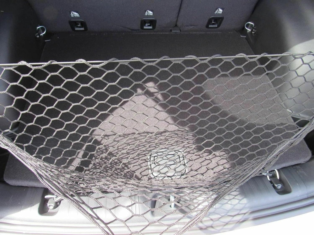 Rear Trunk Organizer Cargo Net for Jeep Compass 2017-2025 – Envelope Style Cargo Net for SUV – Premium Mesh Elastic Car Trunk Organizer Vehicle Carrier Storage–Compatible with Compass