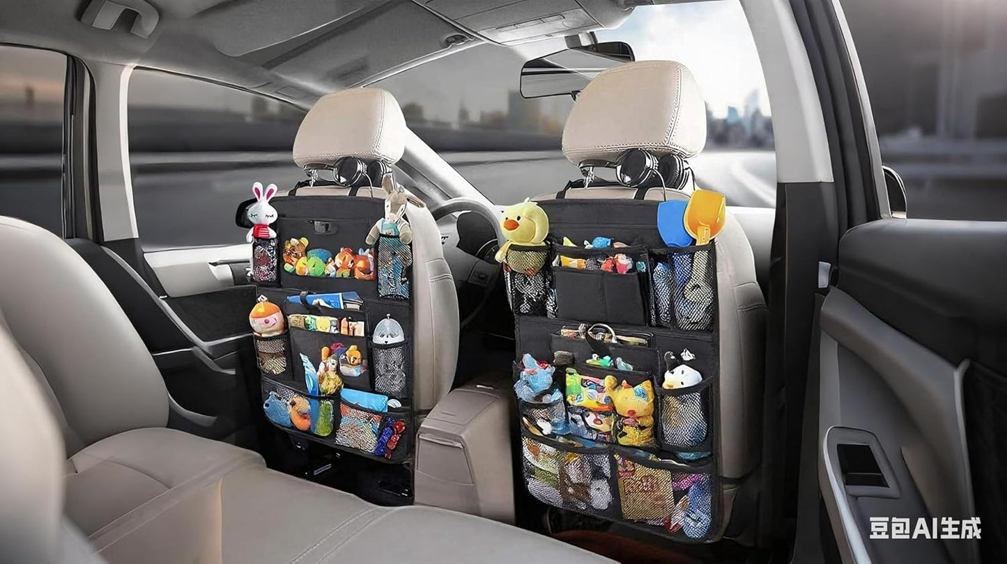 AYWVRBST Car Backseat Organizer, 9 Storage Pockets,Thickened 600D Polyester, Waterproof, Durable, Universal Fit for Sedan SUV, Truck, Minivan