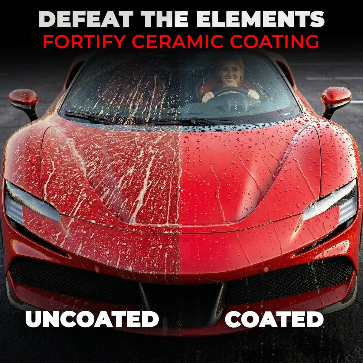 SHINE ARMOR Fortify Quick Coat - 16oz Ceramic Waterless Detailer Spray | 3-in-1 Wash, Wax & Nano-Ceramic Coating | Mirror Shine, Zero Streaks, No Dust Residue | 6-12 Month Protection | Made in USA