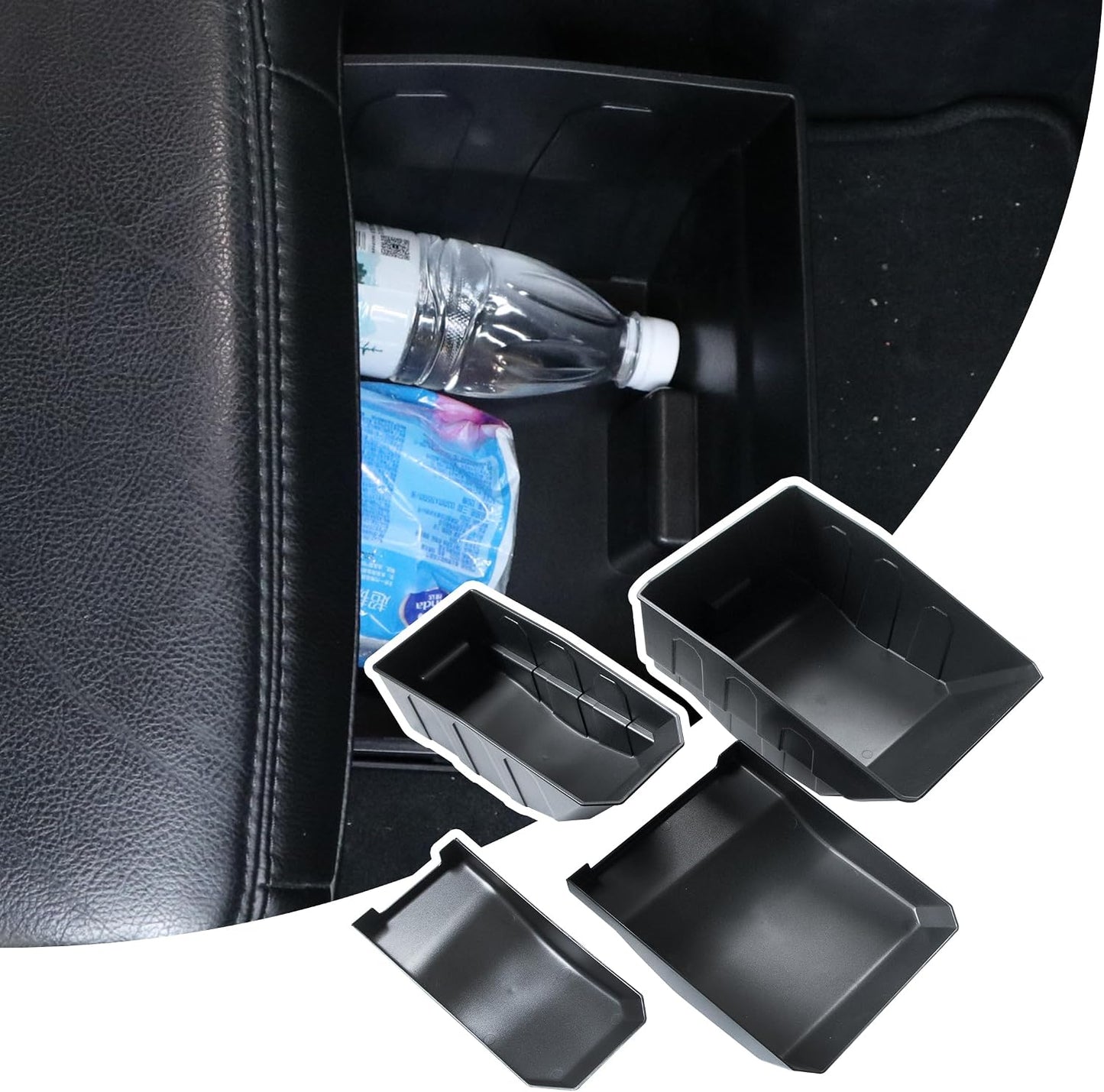 Rear Under Seat Storage Box for Jeep Wrangler JK 2011-2018 | For 4-Door, Not for 2-Door, Back Under Seat Organizer Tool Box Interior Accessories, 2 Pcs