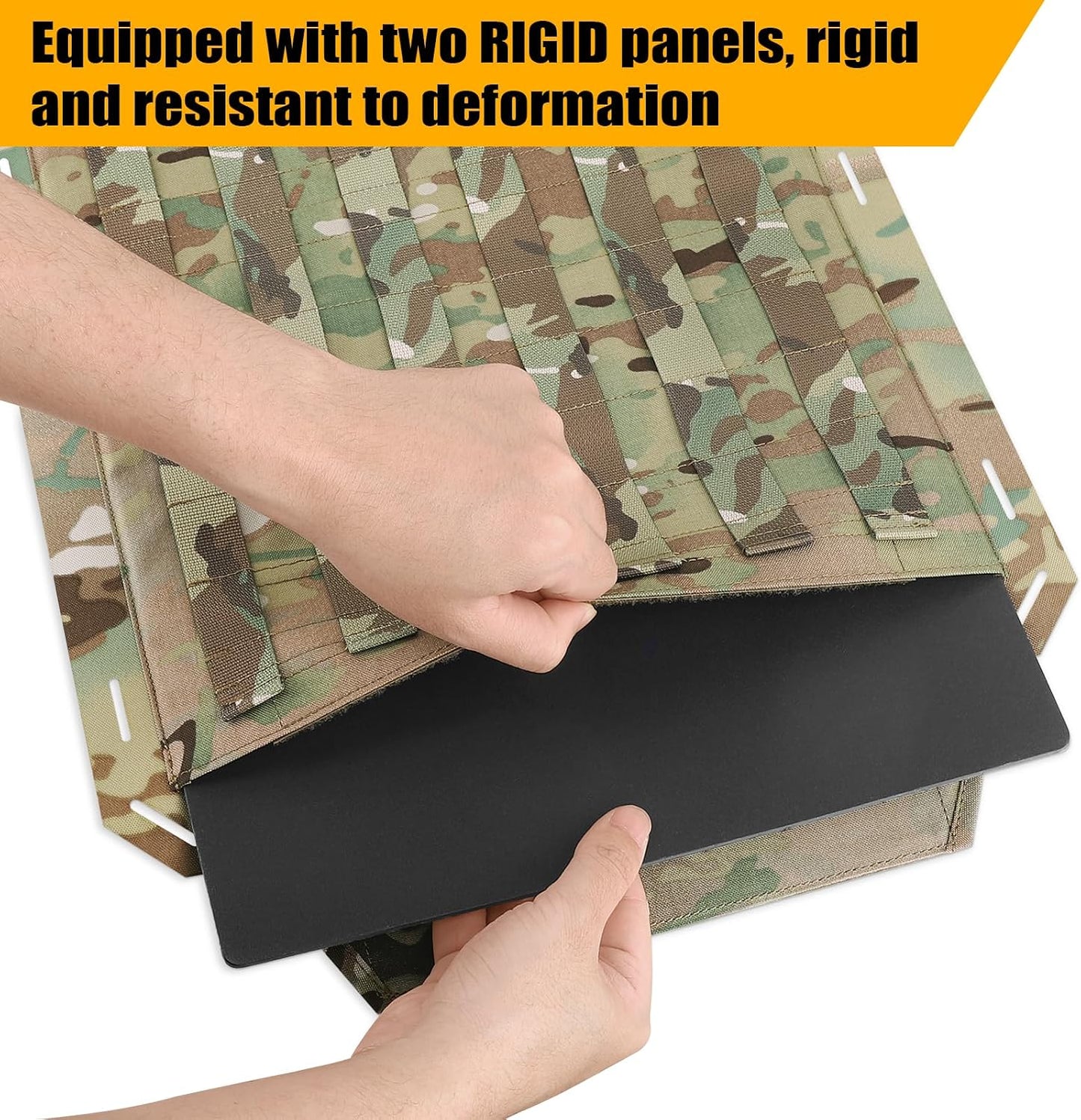 Molle Panels for Car Back Seat, Tactical Seat Back Organizer Covers for Vehicles Truck, Tactical Car Accessories Foldable for Universal Automotive (MC-Foldable)