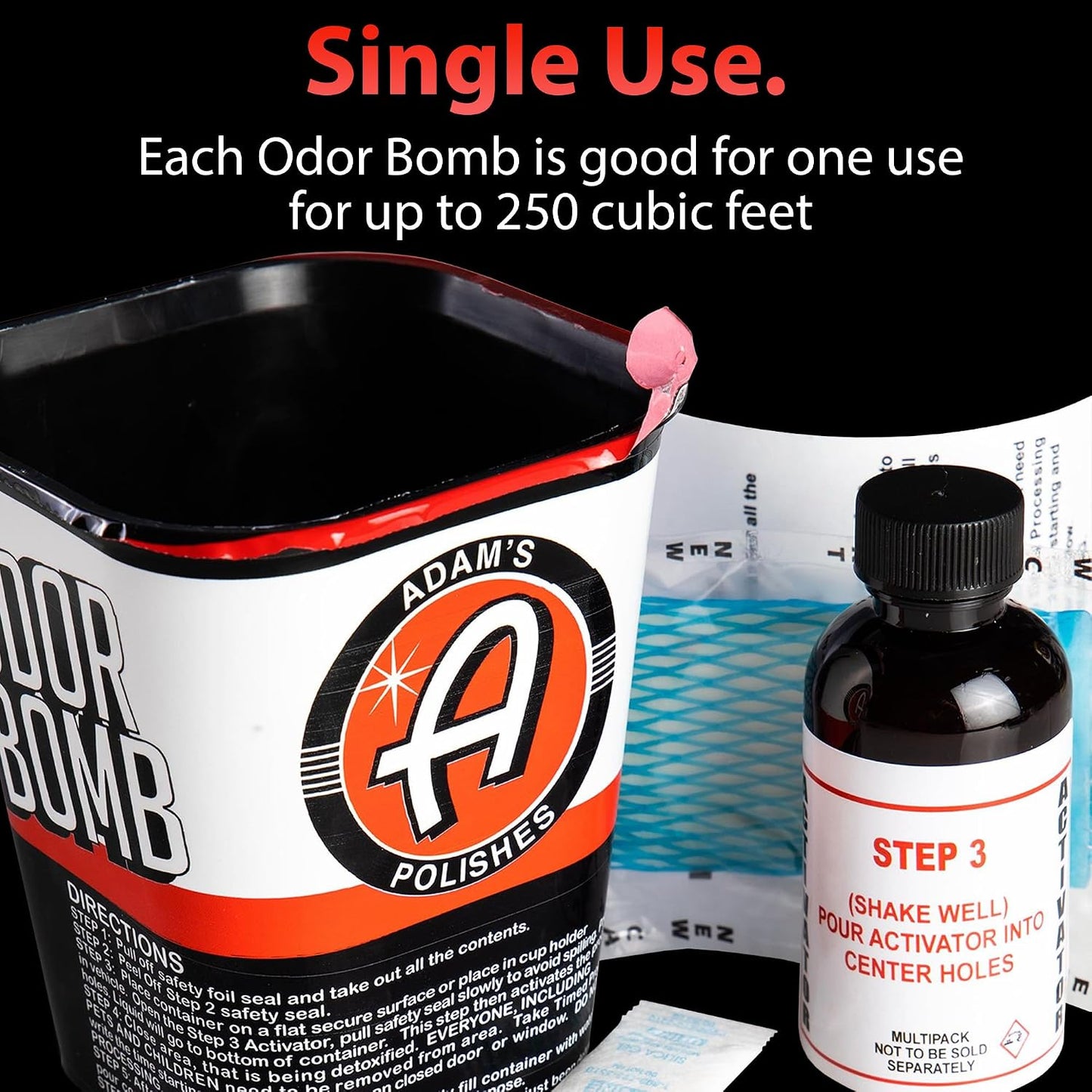 Adam's Polishes Odor Bomb, Odor Neutralizer for Car and Home, Fights Bad Odors, Eco Friendly, Pet Safe, Long Lasting, Works on All Odors