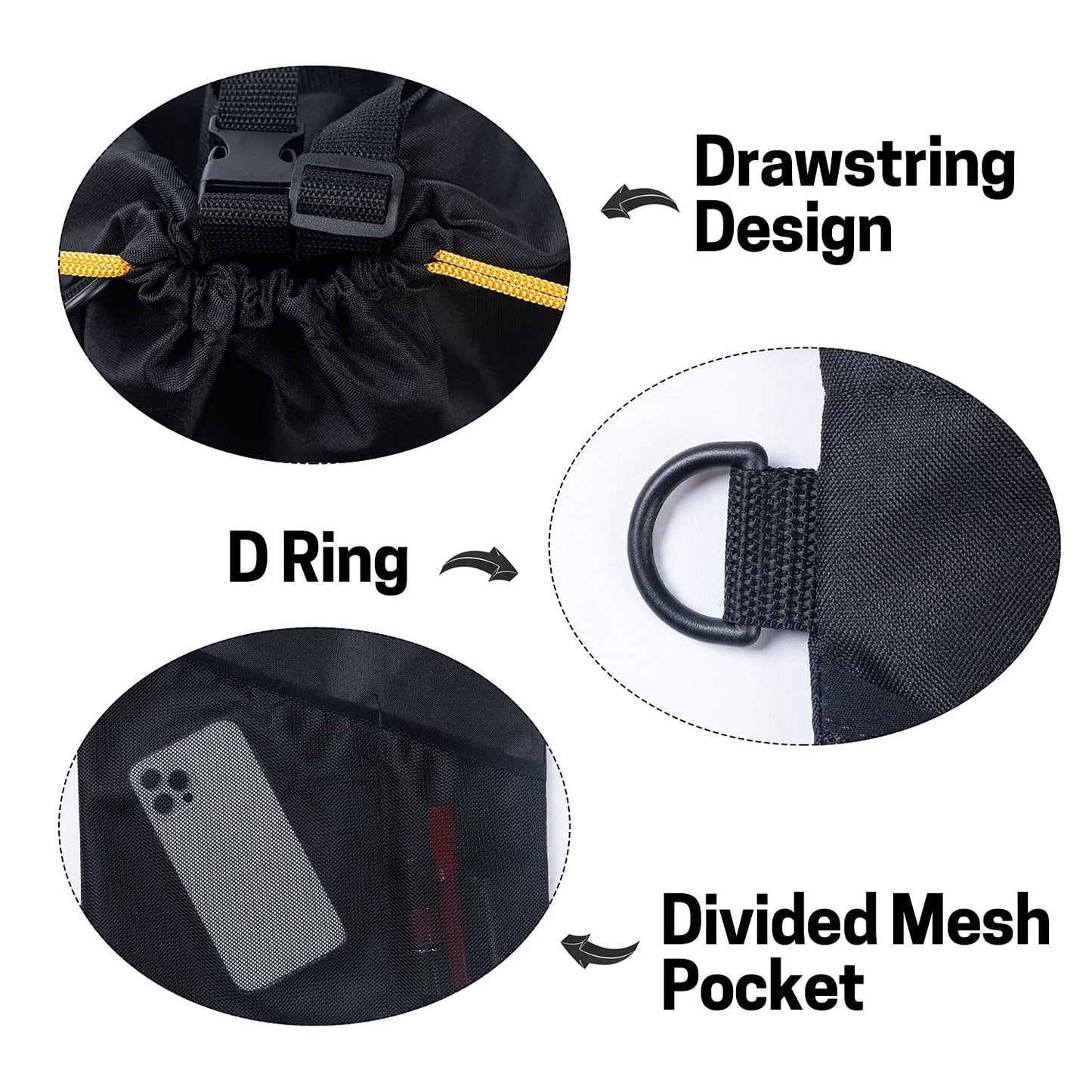 GNEGNI 2PCS Hanging Car Garbage Can - Waterproof Leakproof Trash Bag | Car Trash Can with Durable Leakproof Lining, Keeps Vehicle Clean and Neat