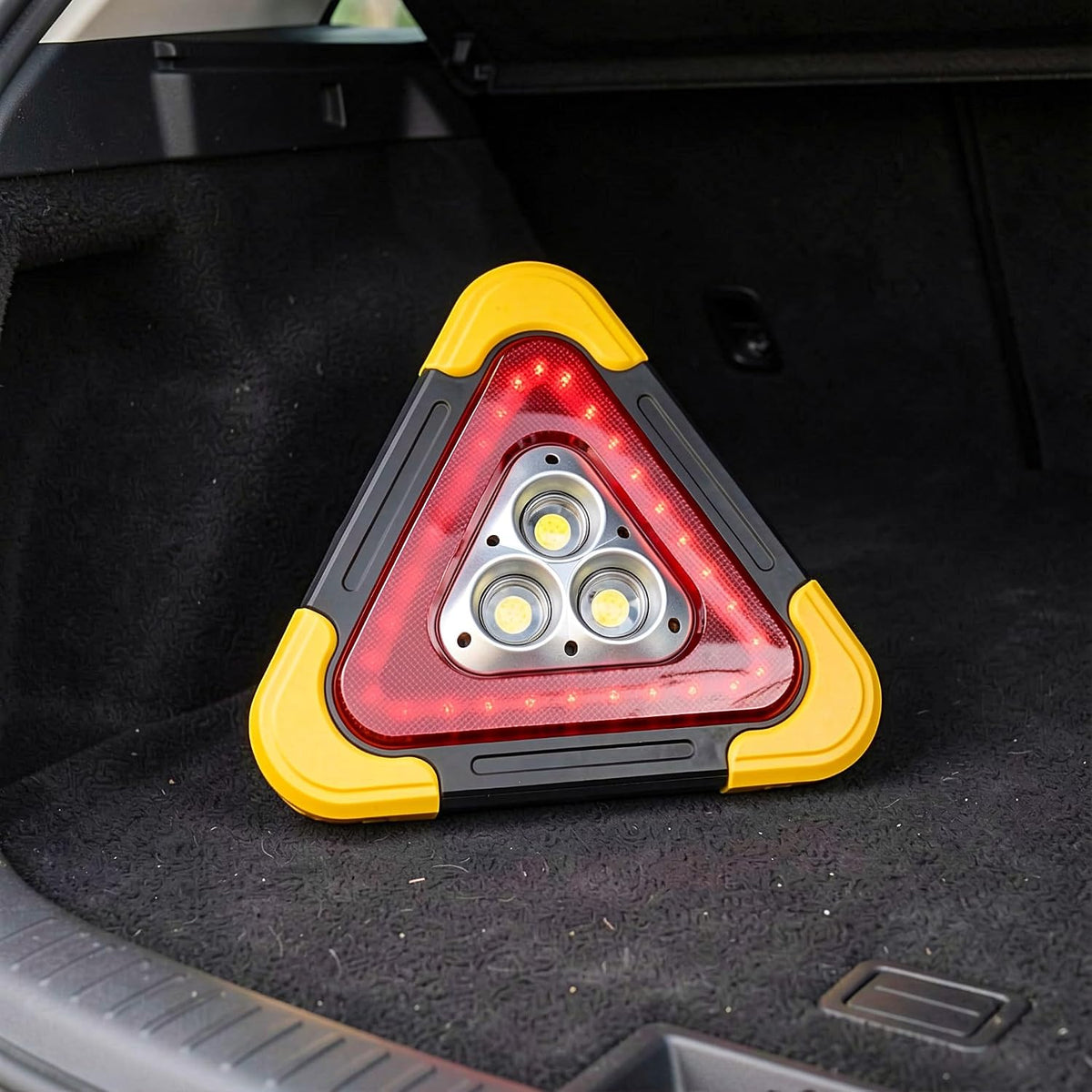 LED Road Safety Triangles, Warning Triangles Emergency Reflector High Visibility LED, Safety Hazard Light for Car Truck RV Vehicle Roadside