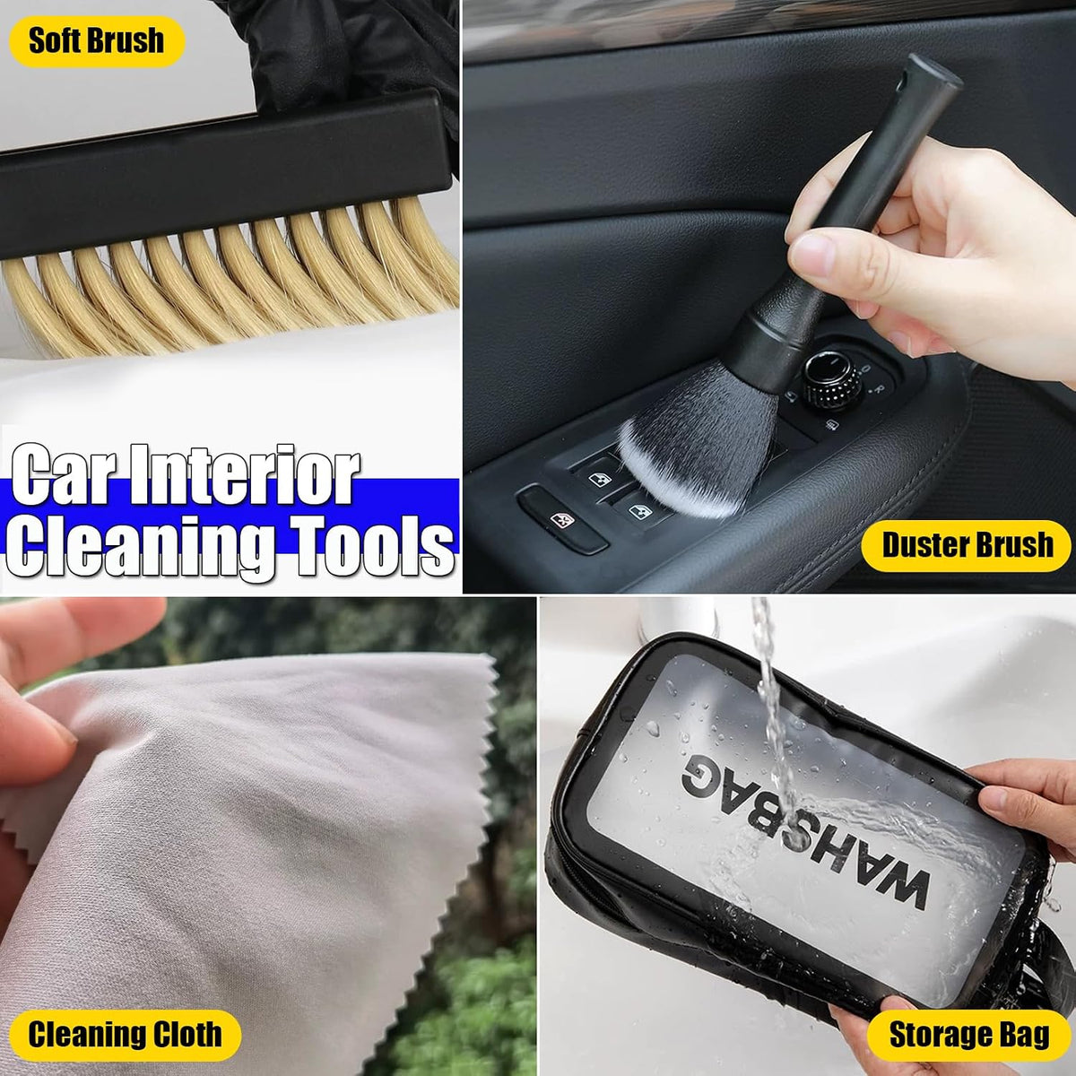 9PCS Interior Cleaner Kit for Tesla Model Y/3/S/X Accessories