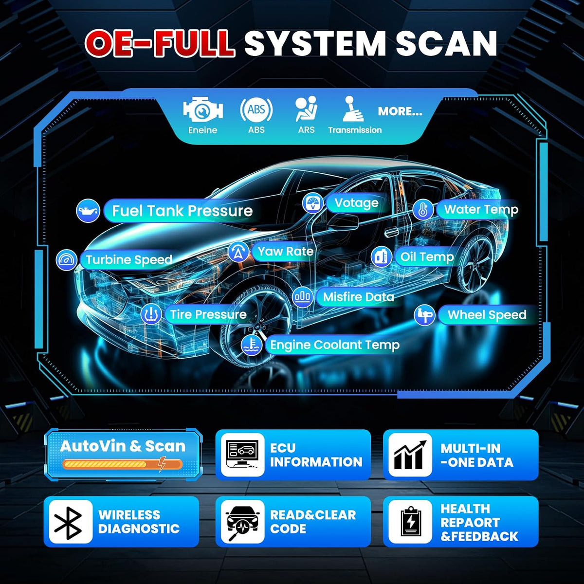 KINGBOLEN S6 OBD2 Scanner,2026 Bluetooth Scan Tool,Lifetime Update
