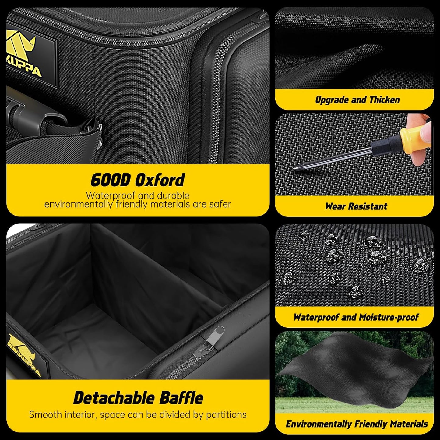 MIKKUPPA Under Seat Storage - Compatible with 2007-2024 Jeep Wrangler JK JL JLU Sports Rubicon Gladiator JT - Portable Rear Under Seat Storage Organizer Tool Kit